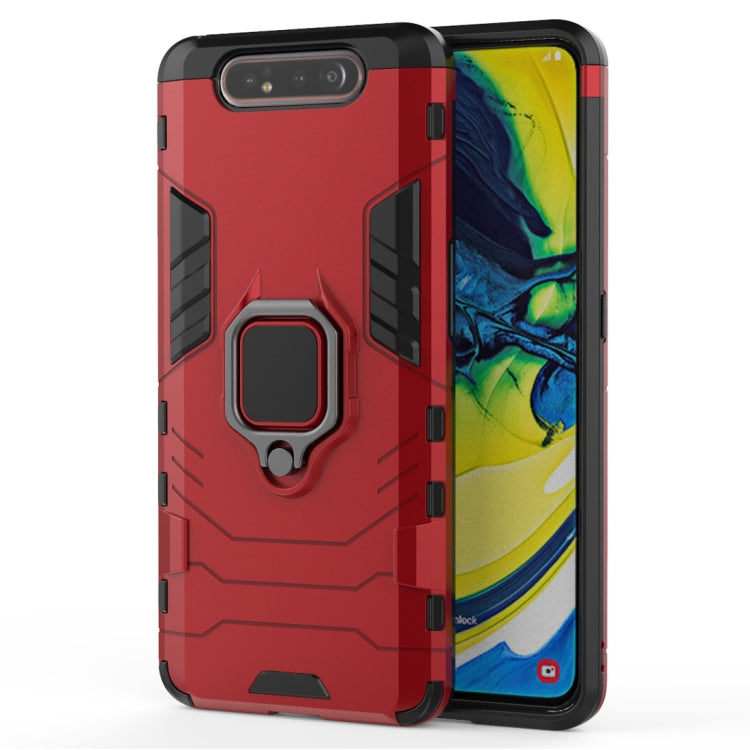 PC + TPU Shockproof Protective Case for Galaxy A80 / A90, with Magnetic Ring Holder