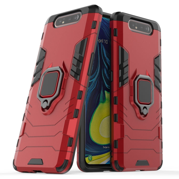 PC + TPU Shockproof Protective Case for Galaxy A80 / A90, with Magnetic Ring Holder