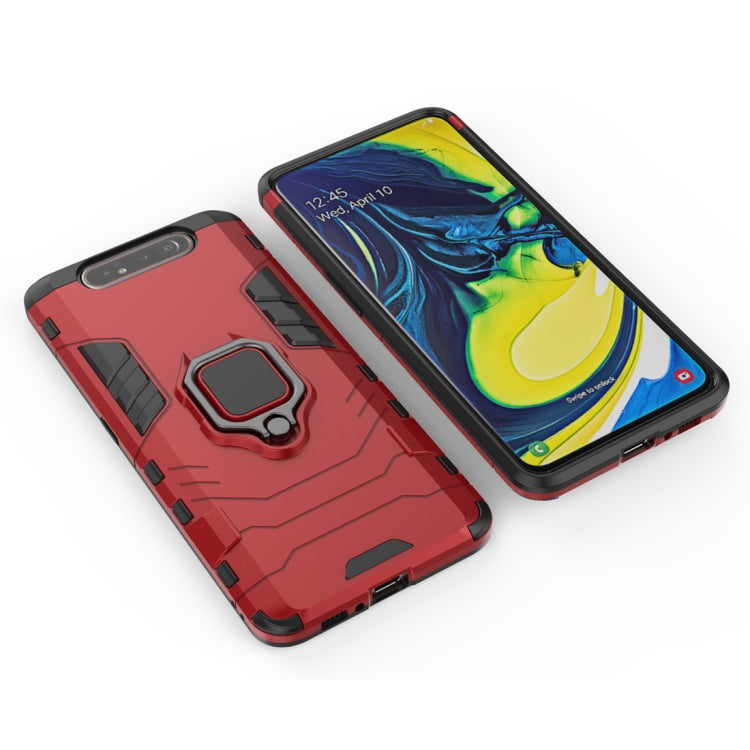 PC + TPU Shockproof Protective Case for Galaxy A80 / A90, with Magnetic Ring Holder