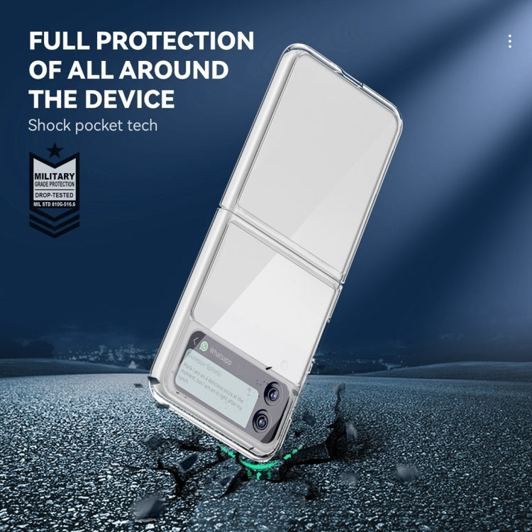 For Samsung Galaxy Z Flip4 All-inclusive Clear Crystal PC +TPU Shockproof Phone Case(Transparent)