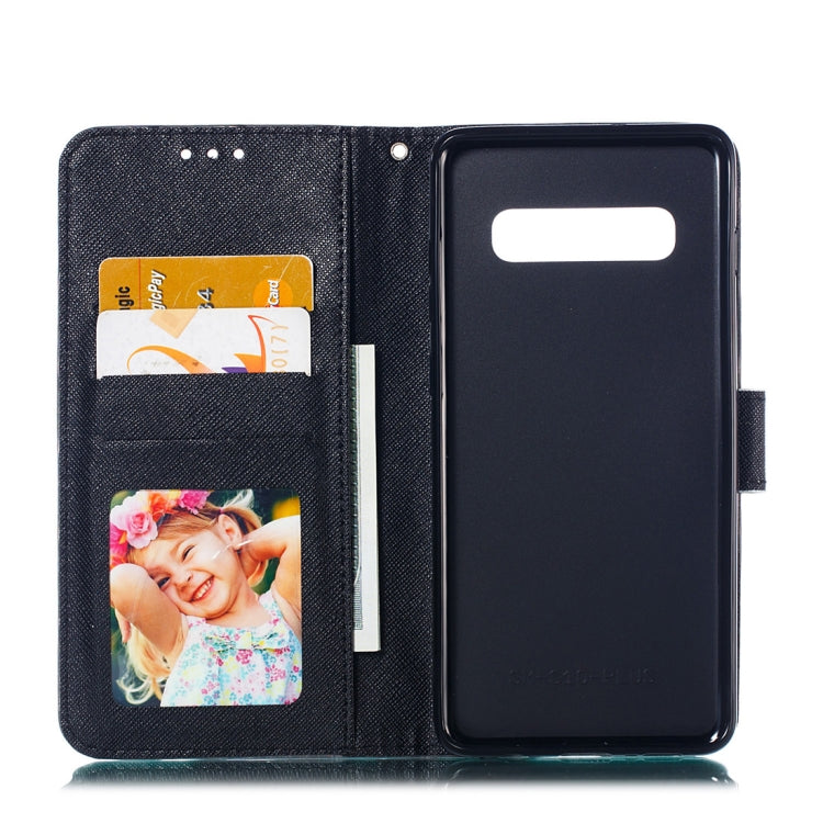 3D Black Eyes Pattern Horizontal Flip PU Leather Case for Galaxy S10+, with Holder & Card Slots & Wallet & Photo Frame