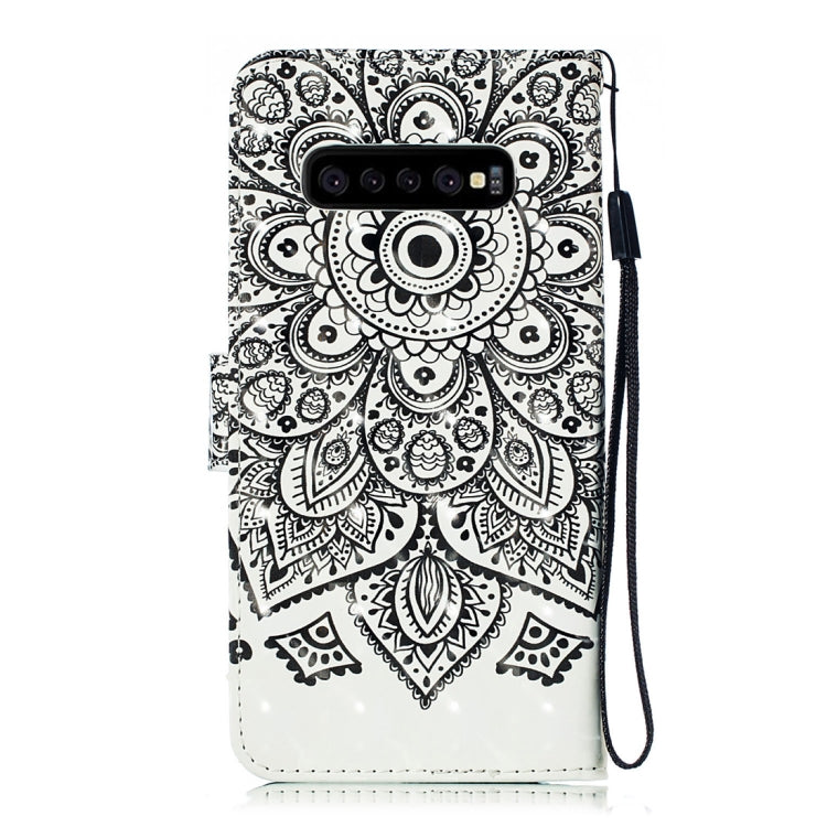 3D Mandala Pattern Horizontal Flip PU Leather Case for Galaxy S10+, with Holder & Card Slots & Wallet & Photo Frame