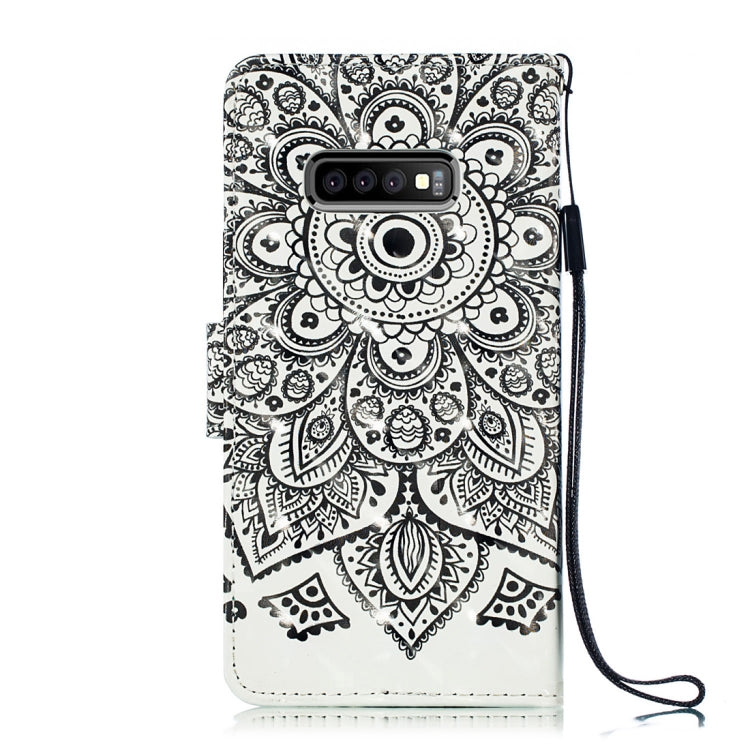 3D Mandala Pattern Horizontal Flip PU Leather Case for Galaxy S10e, with Holder & Card Slots & Wallet & Photo Frame