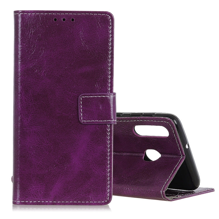 Retro Crazy Horse Texture Horizontal Flip Leather Case for Galaxy M30/A40S, with Holder & Card Slots & Photo Frame