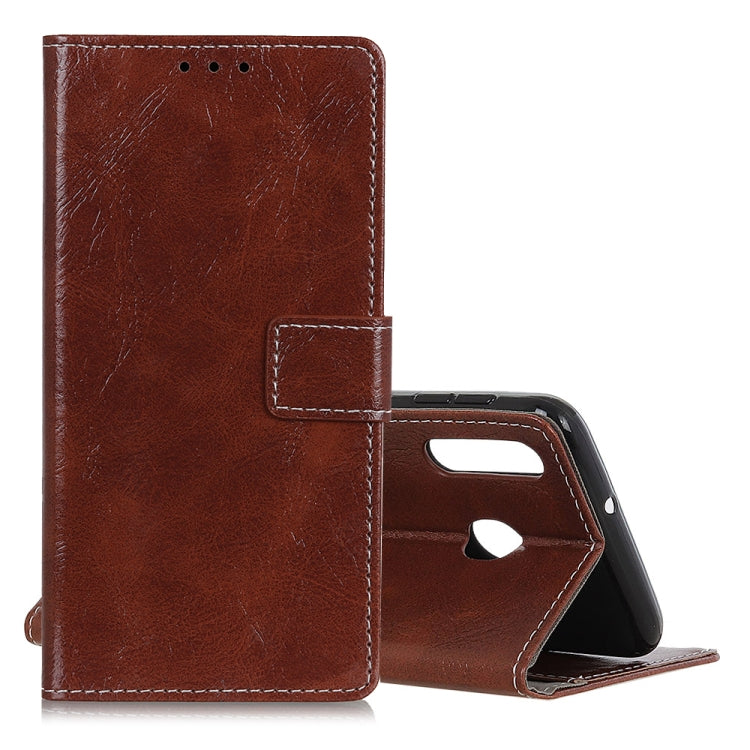 Retro Crazy Horse Texture Horizontal Flip Leather Case for Galaxy M30/A40S, with Holder & Card Slots & Photo Frame