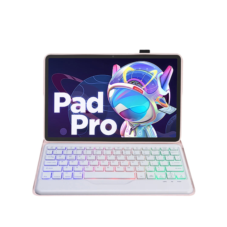 AM20-BS Lambskin Texture Ultra-thin Backlight Bluetooth Keyboard Leather Tablet Case For Lenovo Xiaoxin Pad 2022 10.6 inch/Tab M10 Plus 10.6 3rd Gen 2022