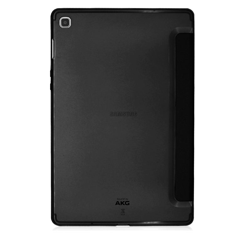 Plain Weave Texture Translucent Leather Case for Galaxy Tab S5e 10.5 T720 / T725, with 3-folding Holder & Sleep / Wake-up Function