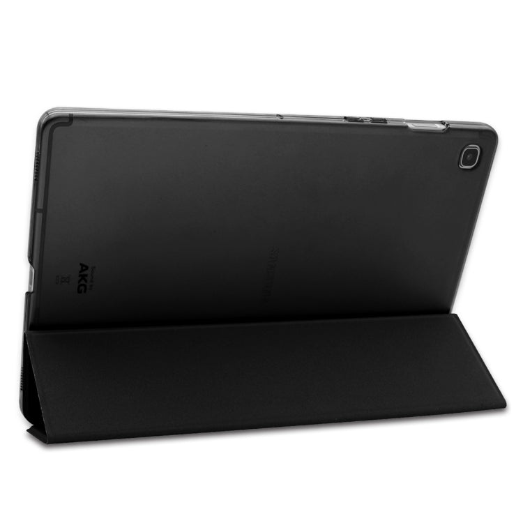 Plain Weave Texture Translucent Leather Case for Galaxy Tab S5e 10.5 T720 / T725, with 3-folding Holder & Sleep / Wake-up Function