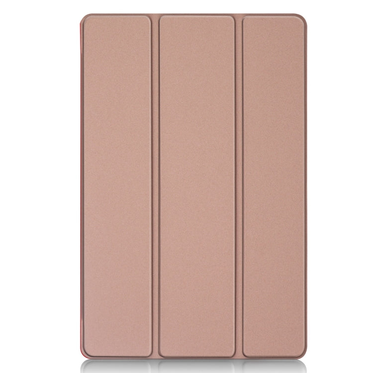 Plain Weave Texture Translucent Leather Case for Galaxy Tab S5e 10.5 T720 / T725, with 3-folding Holder & Sleep / Wake-up Function