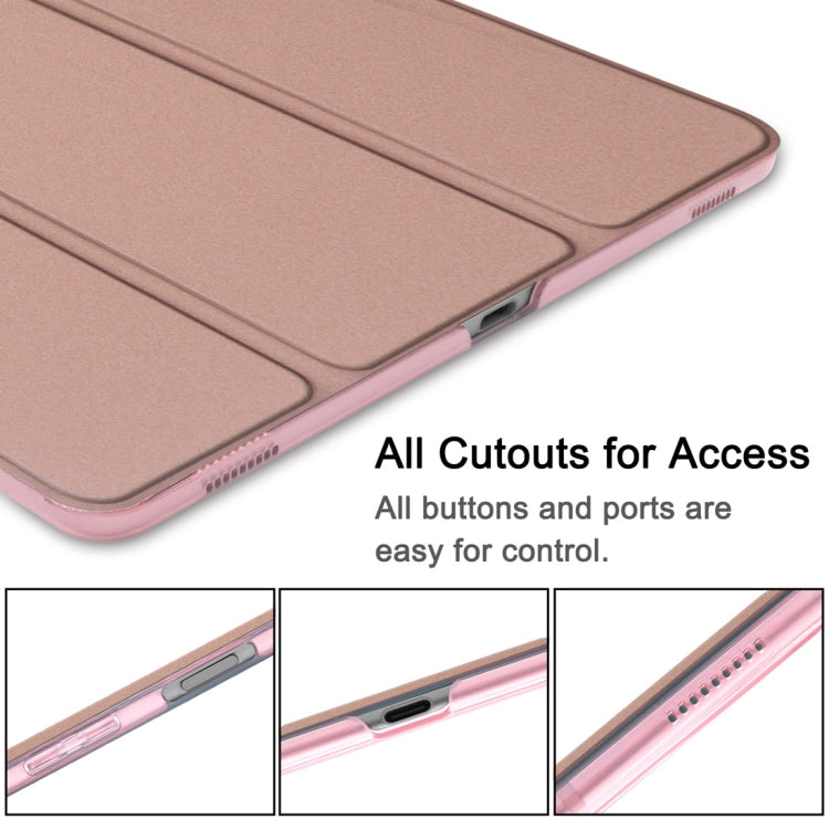 Plain Weave Texture Translucent Leather Case for Galaxy Tab S5e 10.5 T720 / T725, with 3-folding Holder & Sleep / Wake-up Function