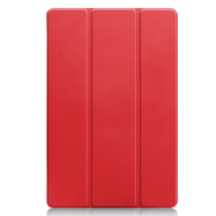 Plain Weave Texture Translucent Leather Case for Galaxy Tab S5e 10.5 T720 / T725, with 3-folding Holder & Sleep / Wake-up Function