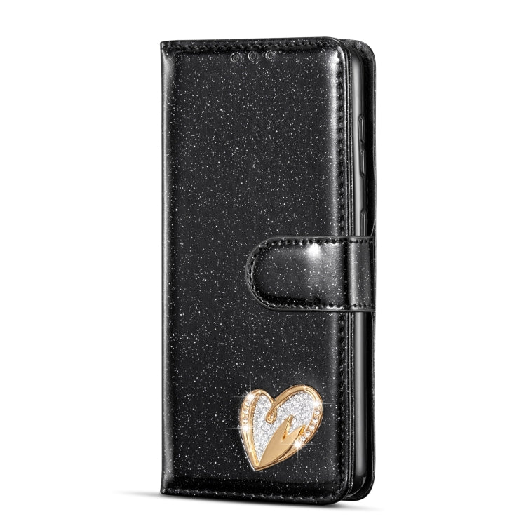 For Samsung Galaxy S21+ 5G Glitter Powder Love Leather Phone Case