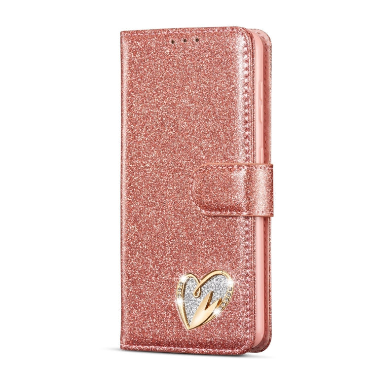 For Samsung Galaxy S21+ 5G Glitter Powder Love Leather Phone Case