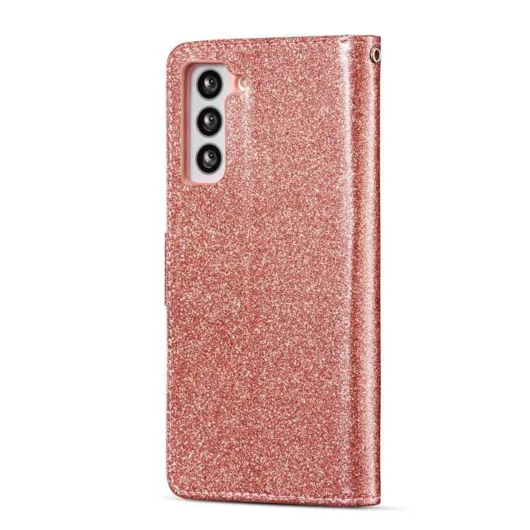 For Samsung Galaxy S21+ 5G Glitter Powder Love Leather Phone Case