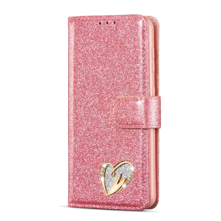 For Samsung Galaxy S21+ 5G Glitter Powder Love Leather Phone Case