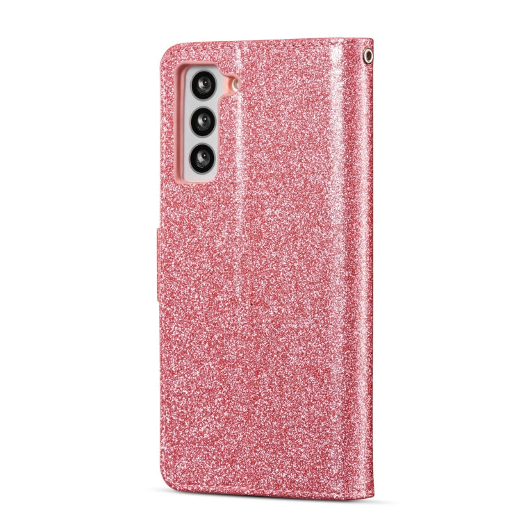 For Samsung Galaxy S21+ 5G Glitter Powder Love Leather Phone Case