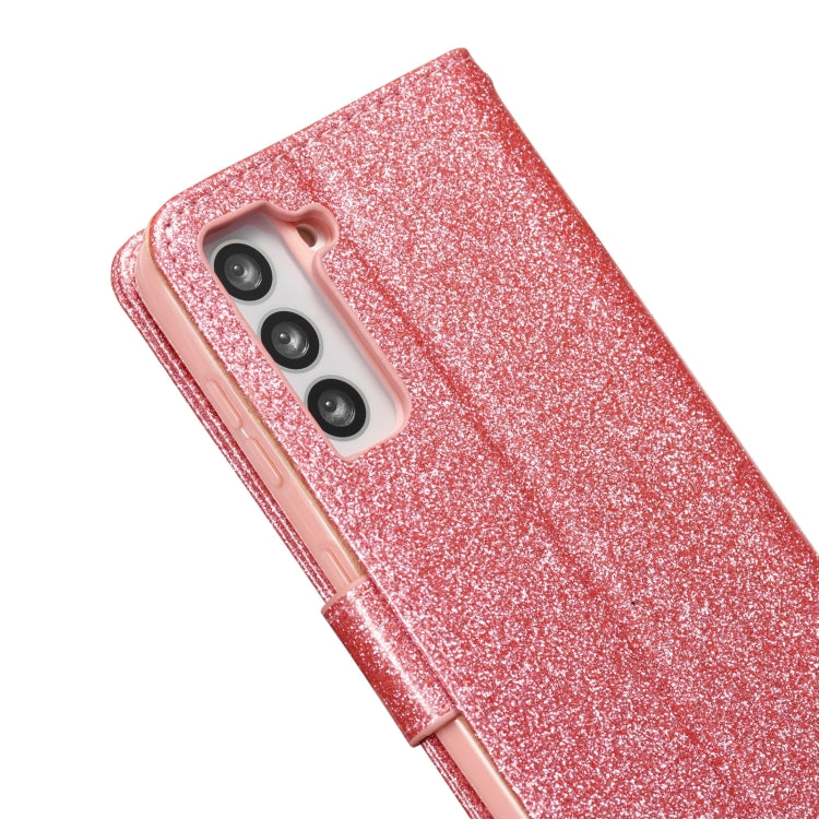 For Samsung Galaxy S21+ 5G Glitter Powder Love Leather Phone Case