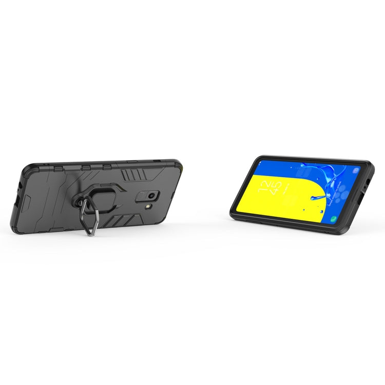PC + TPU Shockproof Protective Case with Magnetic Ring Holder for Galaxy J6 (2018)