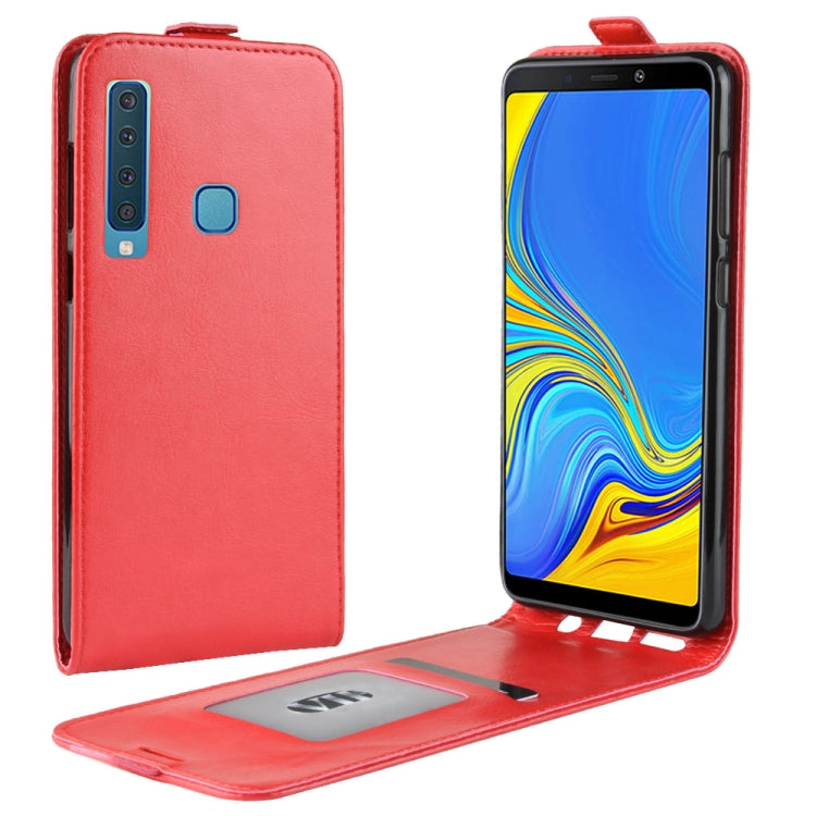 R64 Texture Single fold Vertical Flip Leather Case for Galaxy A9 (2018) / A9s, with Card Slots & Wallet