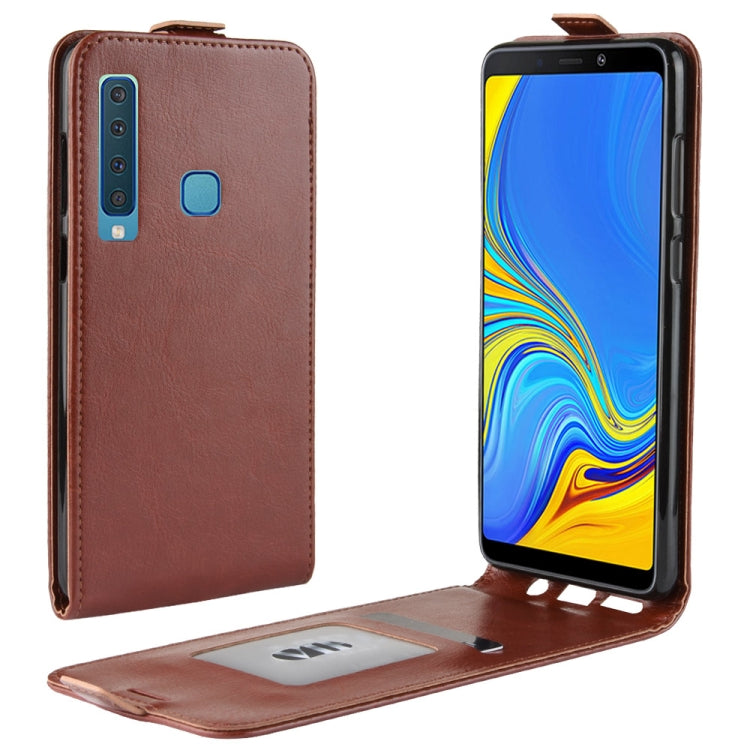R64 Texture Single fold Vertical Flip Leather Case for Galaxy A9 (2018) / A9s, with Card Slots & Wallet