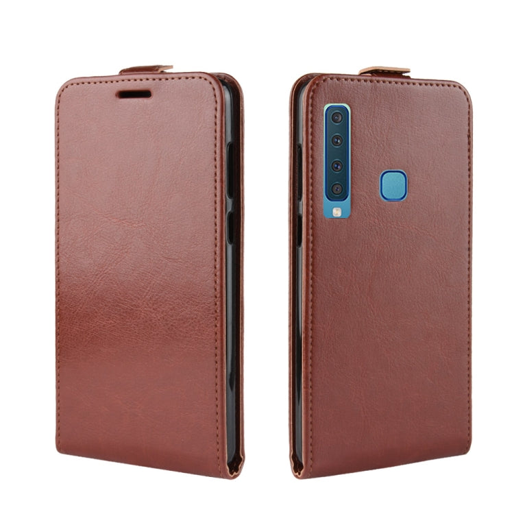 R64 Texture Single fold Vertical Flip Leather Case for Galaxy A9 (2018) / A9s, with Card Slots & Wallet