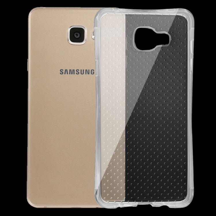For Galaxy A7 (2016) / A710 Shock-resistant Cushion TPU Protective Case(Transparent)