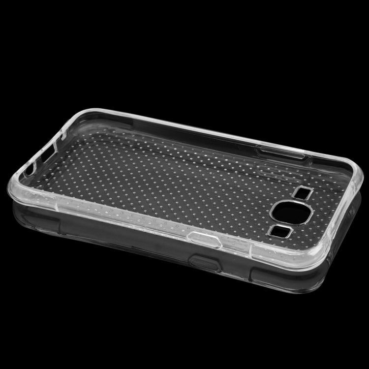 For Galaxy J5 / J500 Shock-resistant Cushion TPU Protective Case(Transparent)