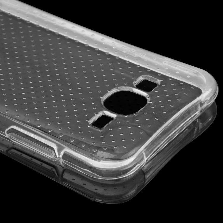 For Galaxy J5 / J500 Shock-resistant Cushion TPU Protective Case(Transparent)