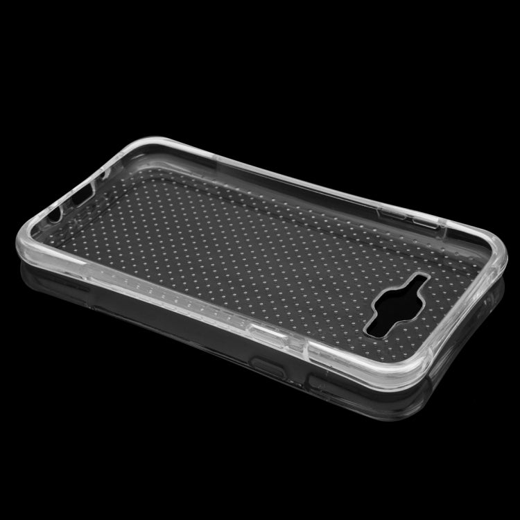 For Galaxy J7 / J700 Shock-resistant Cushion TPU Protective Case(Transparent)