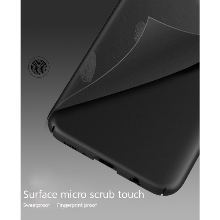 AIQAA For Galaxy S8 + / G955 Solid Color Metal Paint Plastic PC Dropproof Protective case with Bear Ring Holder