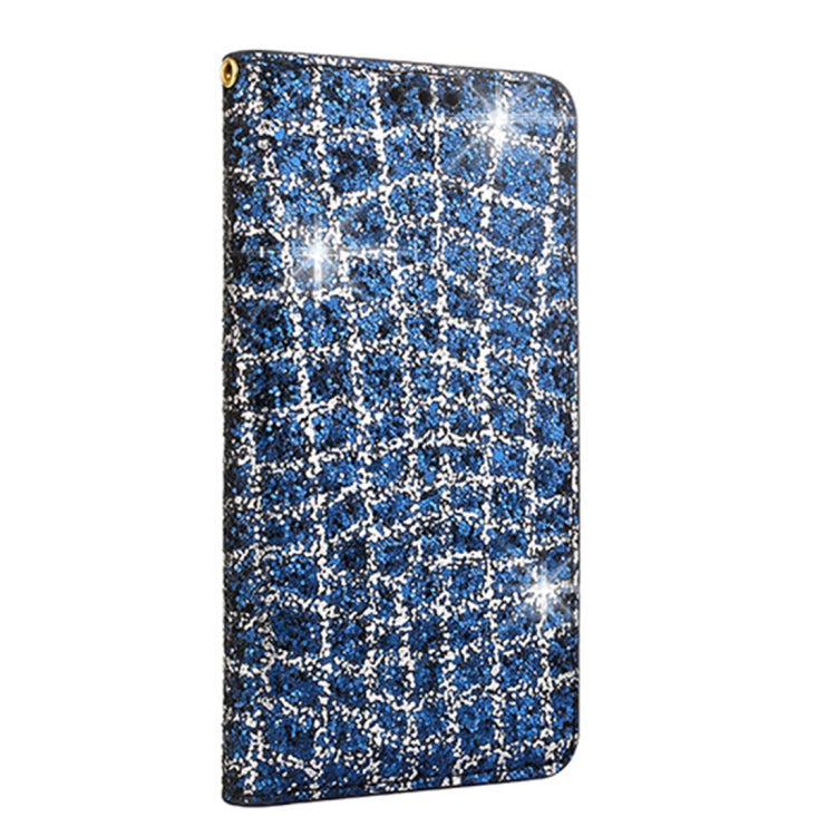 Crack Texture Sequins Magnetic Horizontal Flip Leather Case with Holder & Card Slots (Black), For Galaxy S9