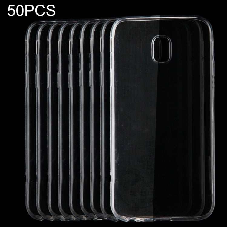 50 PCS 0.75mm Ultra-thin Transparent TPU Protective Case for Samsung Galaxy J3 (2017) / J330 (EU Version)