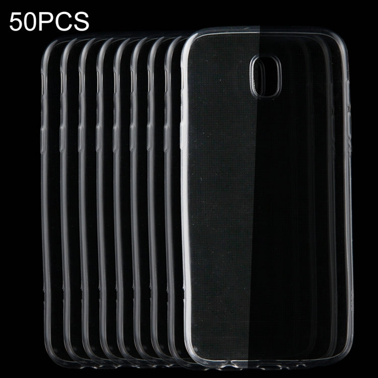 50 PCS 0.75mm Ultra-thin Transparent TPU Protective Case for Galaxy J5 (2017) / J530 (EU Version)