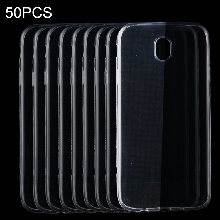 50 PCS 0.75mm Ultra-thin Transparent TPU Protective Case for Galaxy J7 (2017) / J730 (EU Version)