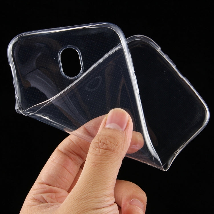 50 PCS 0.75mm Ultra-thin Transparent TPU Protective Case for Galaxy J7 (2017) / J730 (EU Version)