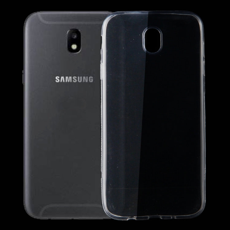 For Galaxy J7 (2017) / J730 (EU Version) 0.75mm Ultra-thin Transparent TPU Protective Case(Transparent)