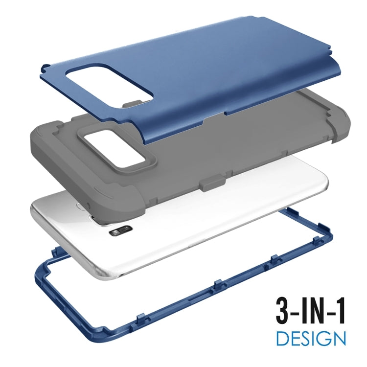 For Galaxy S8 Dropproof 3 in 1 No gap in the middle Silicone sleeve for mobile phone
