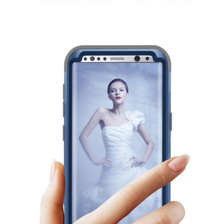 For Galaxy S8 Dropproof 3 in 1 No gap in the middle Silicone sleeve for mobile phone