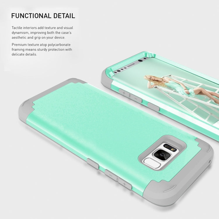 For Galaxy S8 Dropproof 3 in 1 No gap in the middle Silicone sleeve for mobile phone