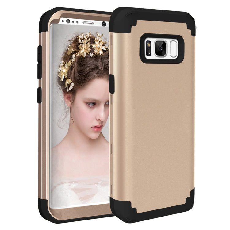 For Galaxy S8 Dropproof 3 in 1 No gap in the middle Silicone sleeve for mobile phone