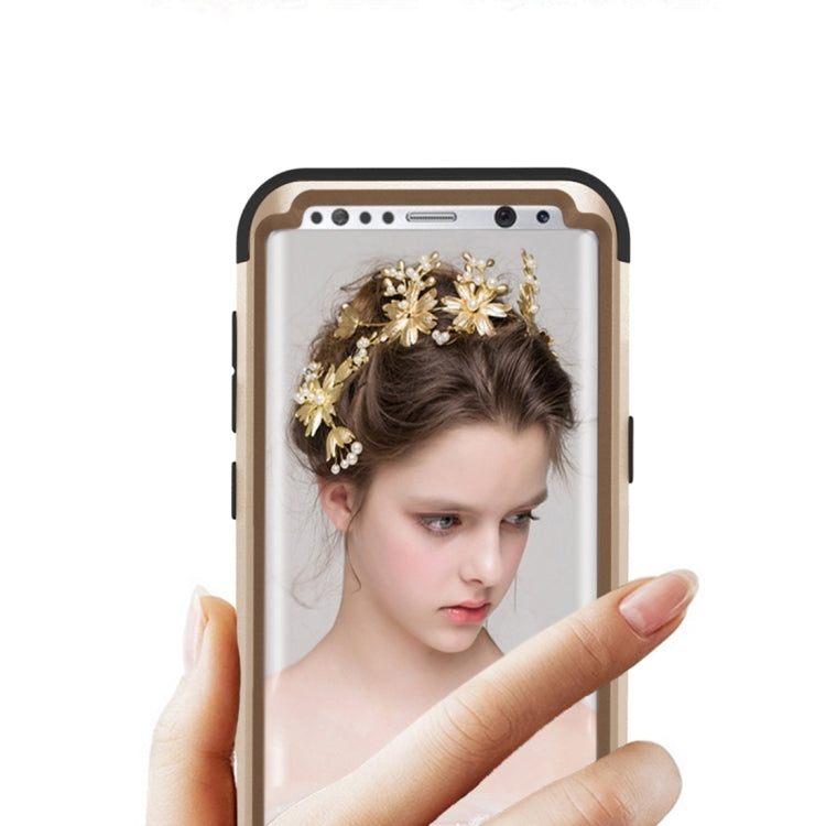 For Galaxy S8 Dropproof 3 in 1 No gap in the middle Silicone sleeve for mobile phone