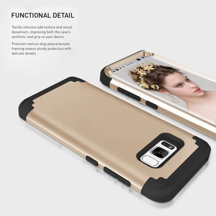 For Galaxy S8 Dropproof 3 in 1 No gap in the middle Silicone sleeve for mobile phone