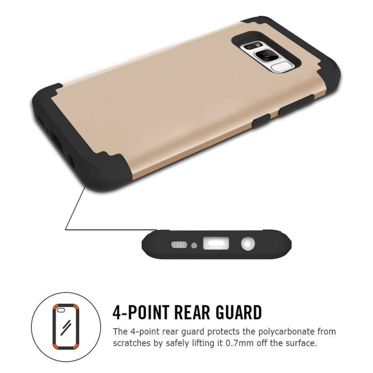 For Galaxy S8 Dropproof 3 in 1 No gap in the middle Silicone sleeve for mobile phone