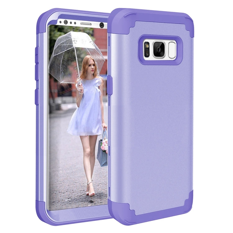 For Galaxy S8 Dropproof 3 in 1 No gap in the middle Silicone sleeve for mobile phone