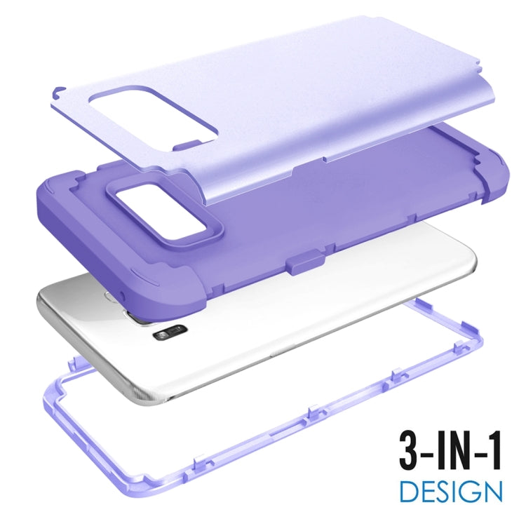 For Galaxy S8 Dropproof 3 in 1 No gap in the middle Silicone sleeve for mobile phone