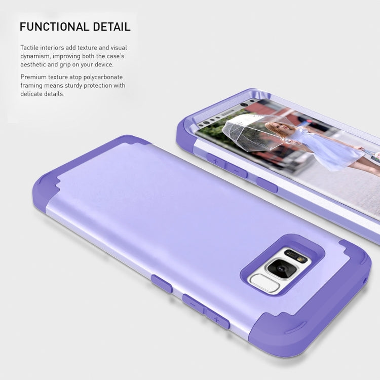 For Galaxy S8 Dropproof 3 in 1 No gap in the middle Silicone sleeve for mobile phone