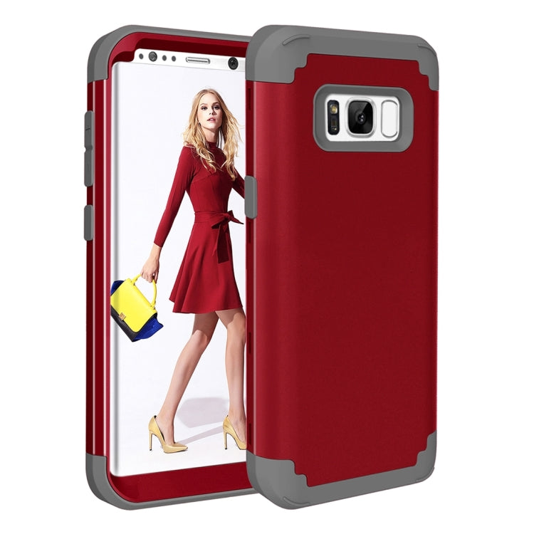 For Galaxy S8 Dropproof 3 in 1 No gap in the middle Silicone sleeve for mobile phone