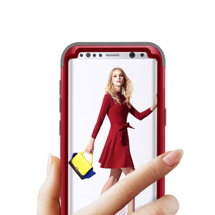 For Galaxy S8 Dropproof 3 in 1 No gap in the middle Silicone sleeve for mobile phone