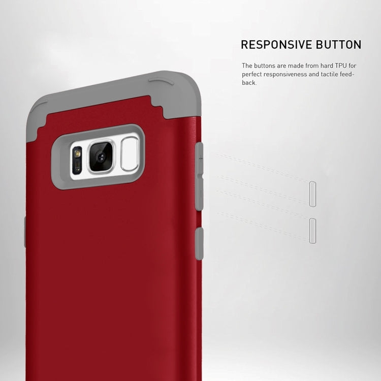 For Galaxy S8 Dropproof 3 in 1 No gap in the middle Silicone sleeve for mobile phone