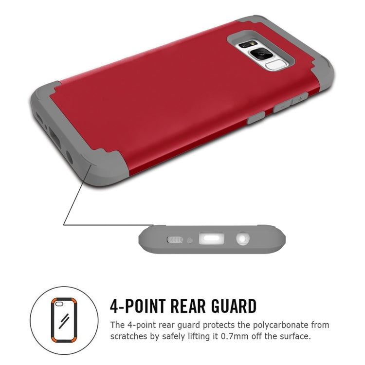 For Galaxy S8 Dropproof 3 in 1 No gap in the middle Silicone sleeve for mobile phone